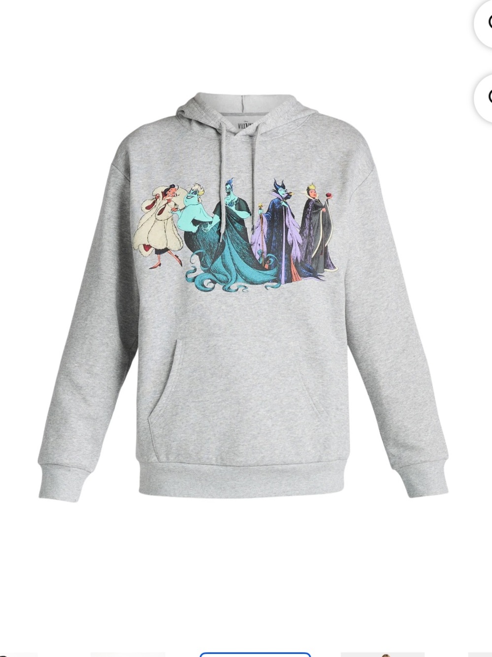 Disney Heather Gray Villains Graphic Hoodie Size XL Style #LH42415HO Travel Gift